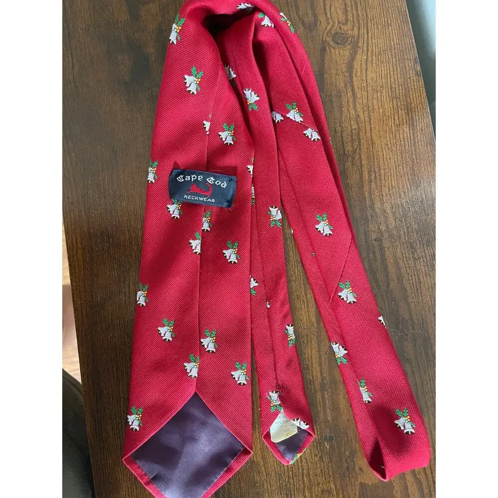 Cape Cod Holiday bells tie